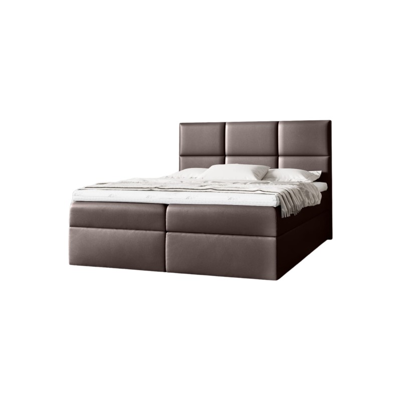 Cama continental Nuvon con contenedor para ropa de cama, tela Soft 66.