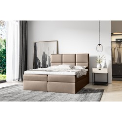 Nuvon continental bed with bedding storage in Soft 34 fabric