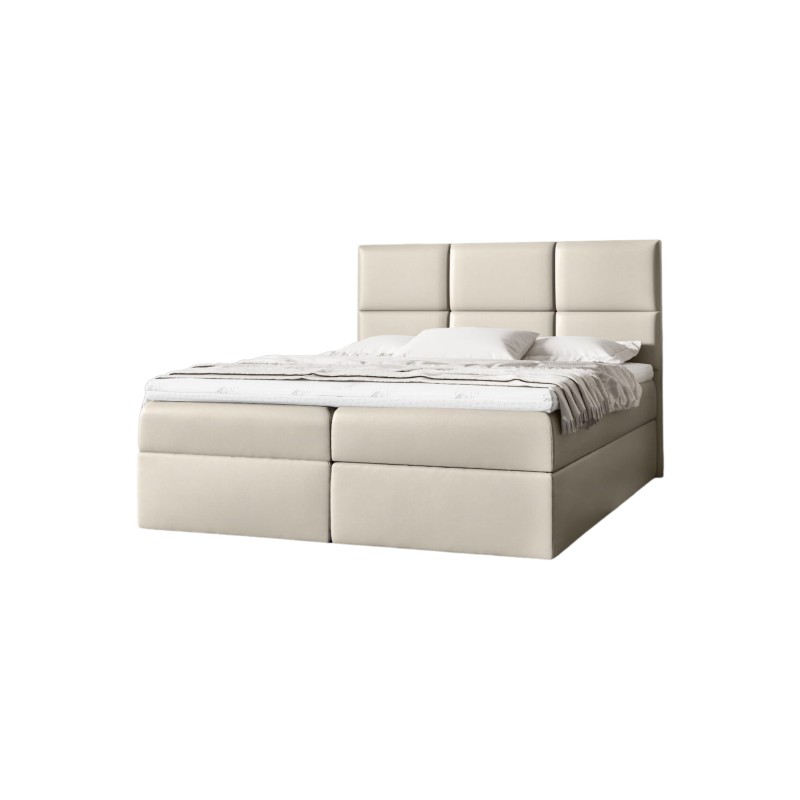 Cama continental Nuvon con contenedor para ropa de cama tela Soft 33