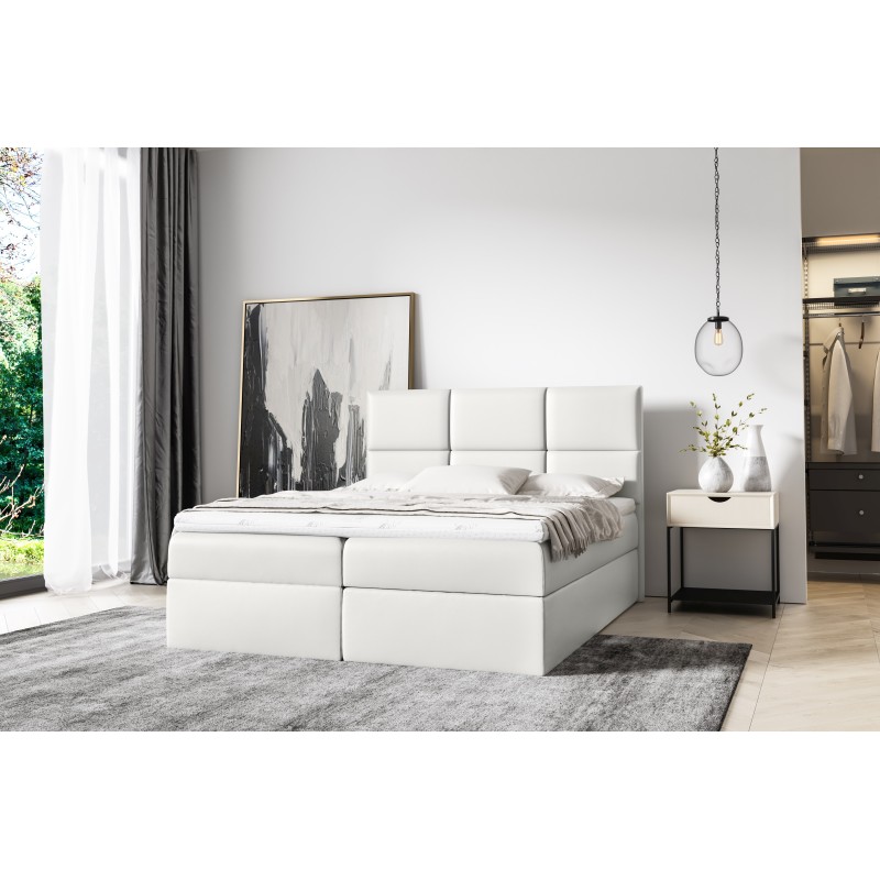 Nuvon continental bed with bedding storage, fabric Soft 17