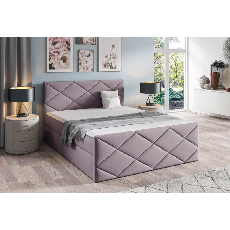 Cama continental Koro con contenedor para ropa de cama tela Monolith 62
