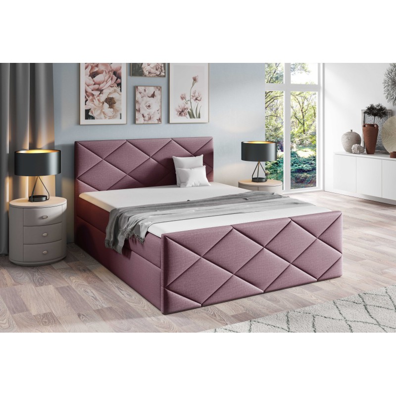 Cama continental Koro con contenedor para ropa de cama tela Fancy 63