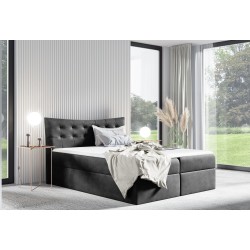 Continental bed Yano with bedding storage, fabric Kronos 22