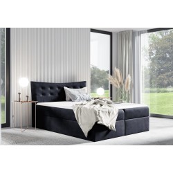 Cama continental Yano con contenedor para ropa de cama, tela Kronos 07