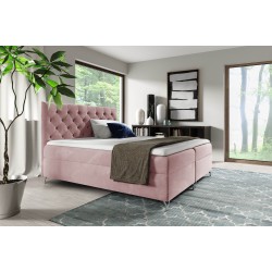 Kontinentalbett Lexio mit Bettkasten, Stoff Magic Velvet 2269