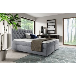 Cama continental Lexio con contenedor para ropa de cama, tela Fresh 33