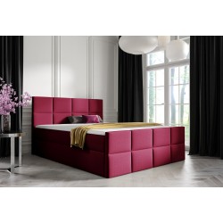 Mivaro continental bed with bedding storage in Monolith 59 fabric