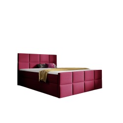 Mivaro continental bed with bedding storage in Monolith 59 fabric