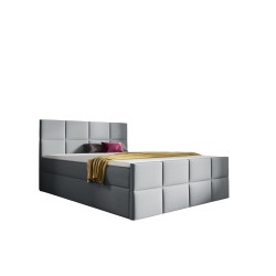 Cama continental Mivaro con contenedor para ropa de cama tela Monolith 84