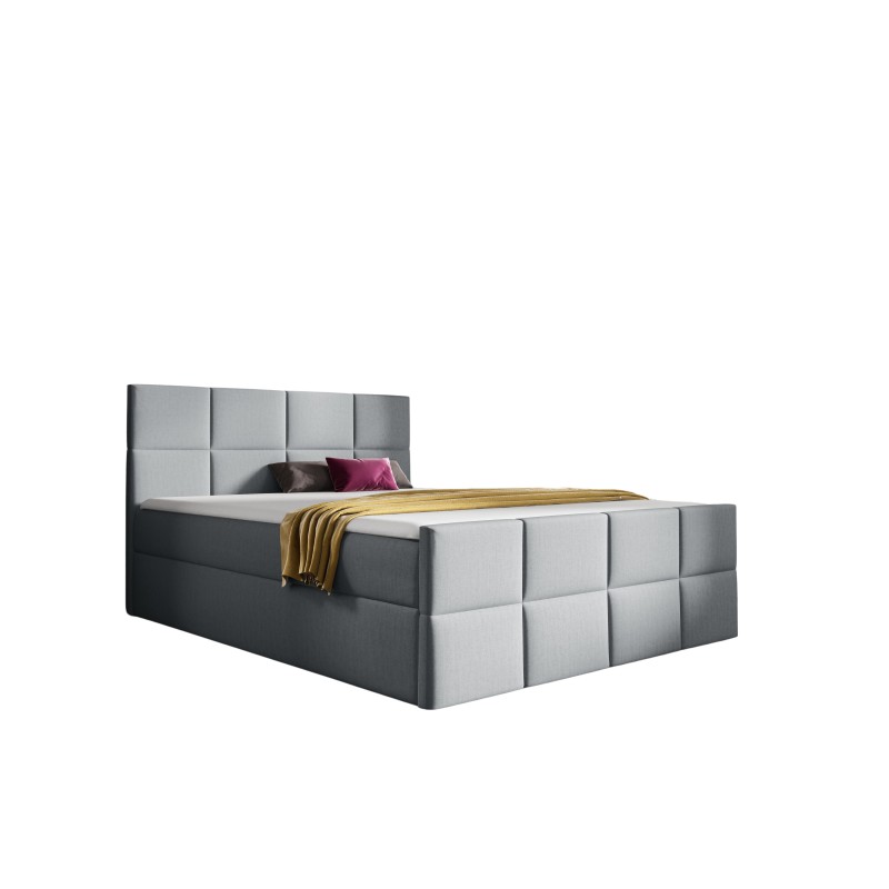 Mivaro continental bed with bedding storage fabric Monolith 84