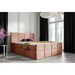 Kontinentalbett Mivaro mit Bettkasten Stoff Monolith 61