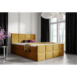 Kontinentales Bett Mivaro mit Bettkasten Stoff Monolith 48