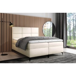 Cama continental Qurio con contenedor para ropa de cama, tela Magic velvet 2228