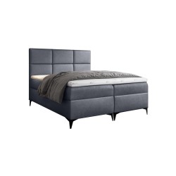 Cama continental Qurio con contenedor para ropa de cama, tela Fancy 90