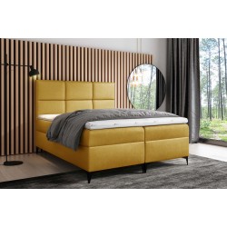 Cama continental Qurio con contenedor para ropa de cama tela Fancy 48