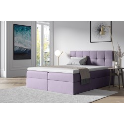 Continental bed Fano with storage for bedding, fabric Soro 65