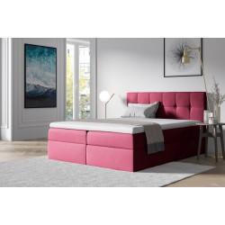 Cama continental Fano con contenedor para ropa de cama, tela Soro 60
