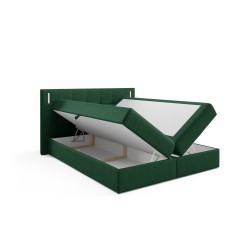 Cama continental Valdi con iluminación sensorial tela Fresh 13