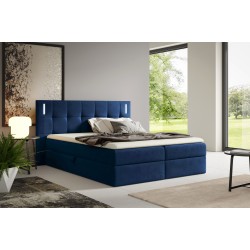 Cama continental Valdi con iluminación sensorial tela Fresh 11