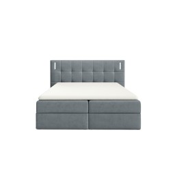 Valdi continental bed with sensory lighting, fabric Fresh 32