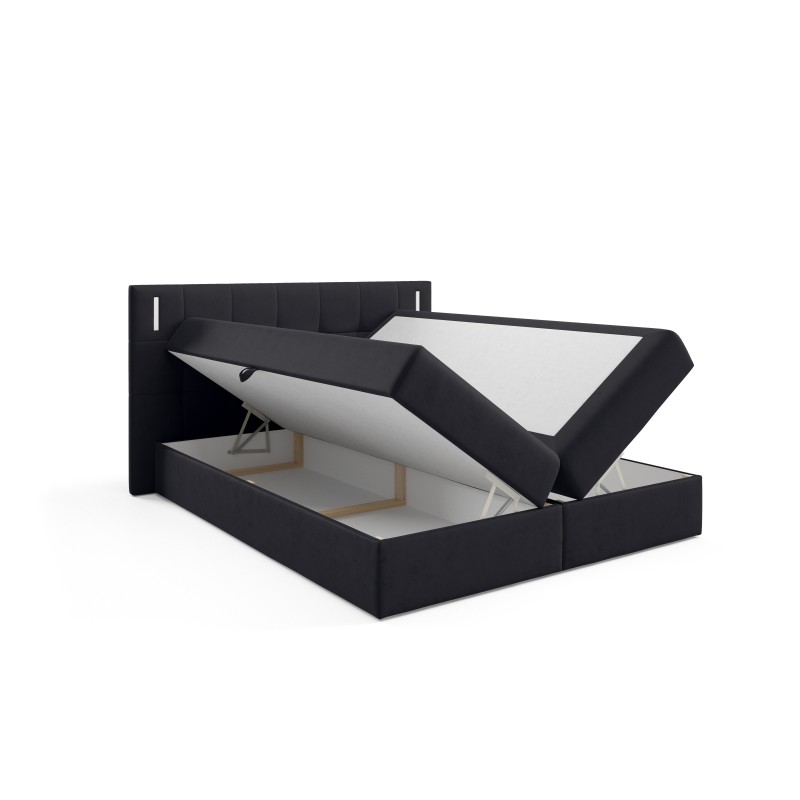 Valdi continental bed with sensory lighting in Fresh 17 fabric