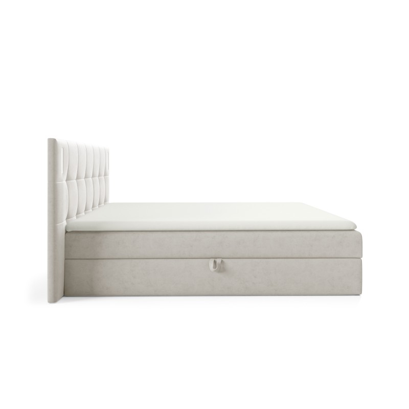 Cama continental Valdi con iluminación sensorial tela Fresh 01