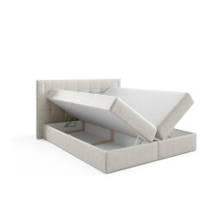 Cama continental Valdi con iluminación sensorial tela Fresh 01