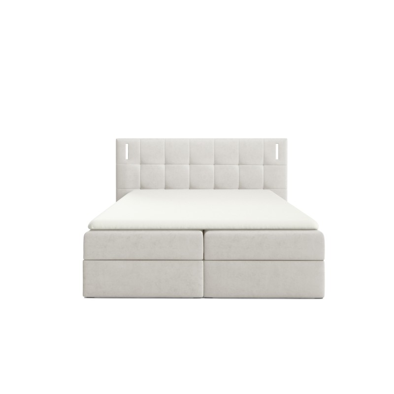 Cama continental Valdi con iluminación sensorial tela Fresh 01