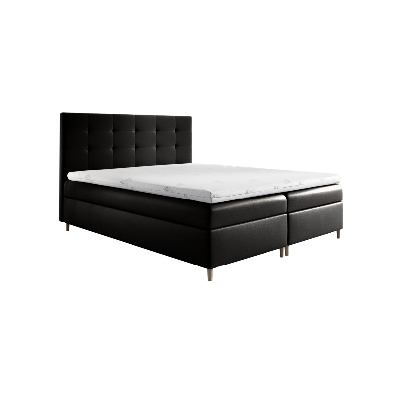 Cama continental Tivaro con contenedor para ropa de cama en tela Soft 11