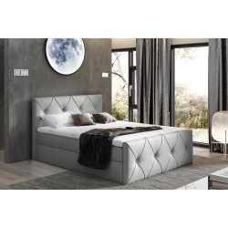 Cama continental Virox Lux con contenedor para ropa de cama tela Monolith 84