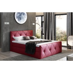Cama continental Virox Lux con contenedor para ropa de cama, tela Monolith 59.