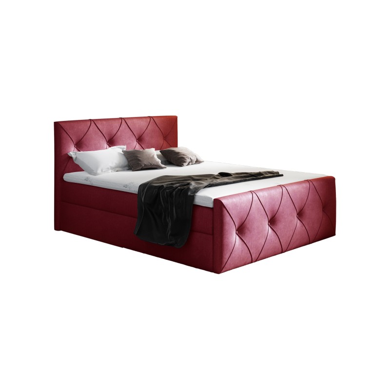 Cama continental Virox Lux con contenedor para ropa de cama, tela Monolith 59.
