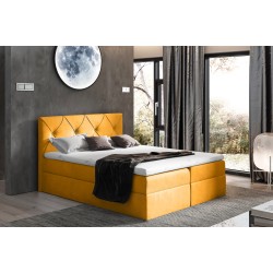 Continental bed Virox with bedding storage, fabric Matt Velvet 48
