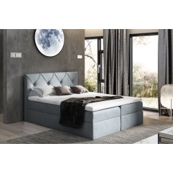 Virox continental bed with bedding container, fabric Matt velvet 85