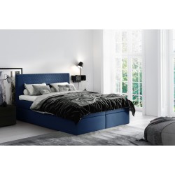 Nolivo continental bed with a storage container for bedding, fabric Riviera 81