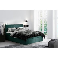 Cama continental Nolivo con contenedor para ropa de cama, tela Riviera 38