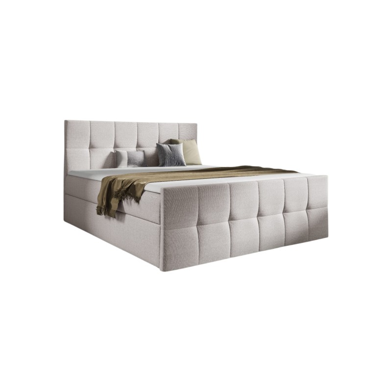 Cama continental Aurevo con contenedor para ropa de cama tela Inari 22