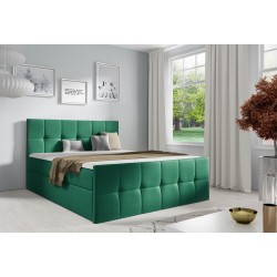Cama continental Aurevo con contenedor para ropa de cama, tela Fancy 36