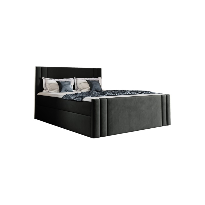 Kontinentalbett Sovo mit Bettkasten Stoff Amor Velvet 4322