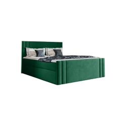 Sovo continental bed with a bedding container in Amor velvet 4311 fabric