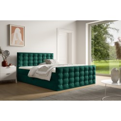 Cama continental Evano Adornos acolchados y contenedor para ropa de cama tela Monolith 37