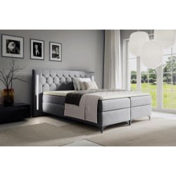 Continental bed Arius Decorative quilting with LED lighting on the headboard fabric Fresh 32