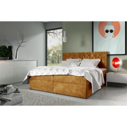 Cama continental Zendo VII con contenedor para ropa de cama, tela Fresh 37