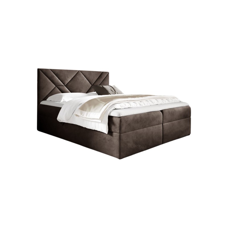 Zendo VI continental bed with storage for bedding, fabric Fresh 4