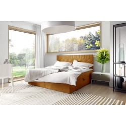 Cama continental Zendo V con contenedor para ropa de cama tejido Fresh 37