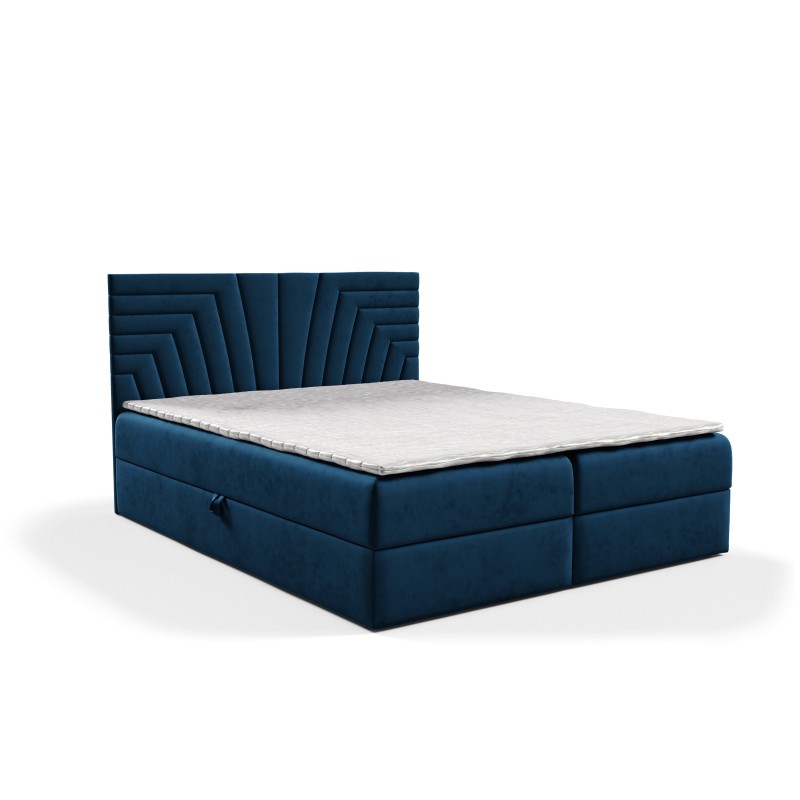 Zendo IV continental bed with a bedding container, fabric Fresh 11