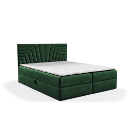 Zendo IV continental bed with bedding storage in Fresh 13 fabric