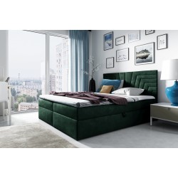 Zendo IV continental bed with bedding storage in Fresh 13 fabric