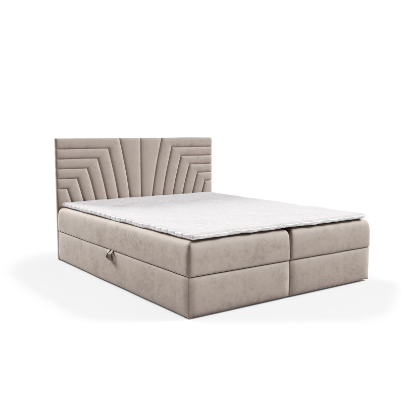 Continental bed Zendo IV with bedding storage fabric Fresh 2