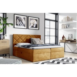 Zendo III continental bed with a storage compartment for bedding, fabric Fresh 37